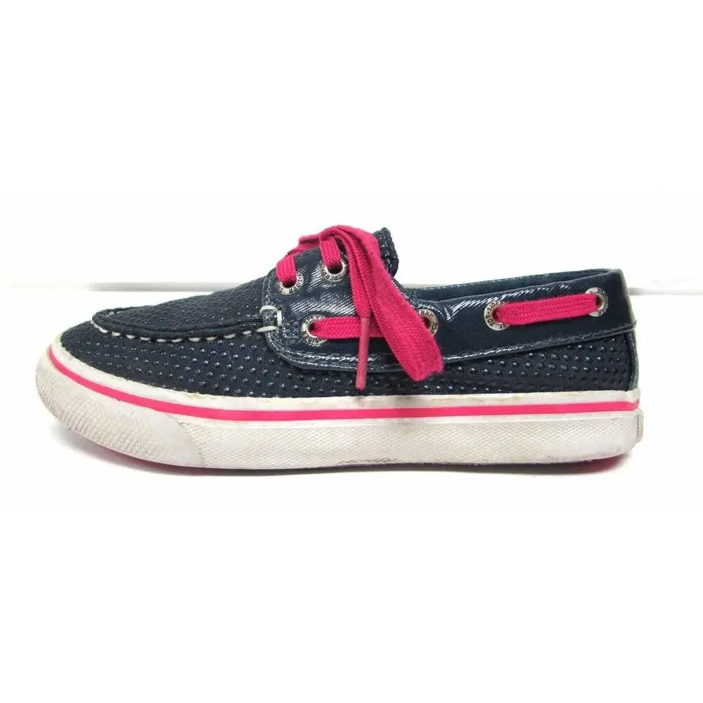Sperry Top Sider girls youth size 13 kids shoes pink navy blue bahama